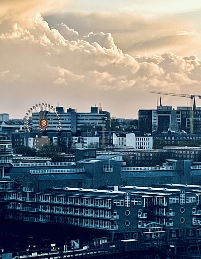 Blick aus der Elphie auf Hamburg.