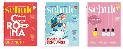 Initiative Pro Bildung SCHULE (entstanden im Rahmen meiner Festanstellung als Artdirektorin im Junior Medien Verlag) Illustrationen: Gettyimages 