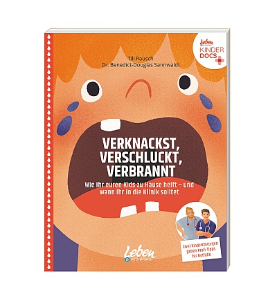 Buchgestaltung: Verknackst, Verschluckt, Verbrannt (entstanden im Rahmen meiner Festanstellung im Junior Medien Verlag). Autoren: Till Rausch, Dr. Benedict-Douglas Sannwaldt, Lektorin: Nina Schnackenbeck, Illustrationen: Michaela Patzner