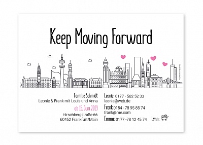 Hamburg nach Frankfurt a.M., Umzugskarte